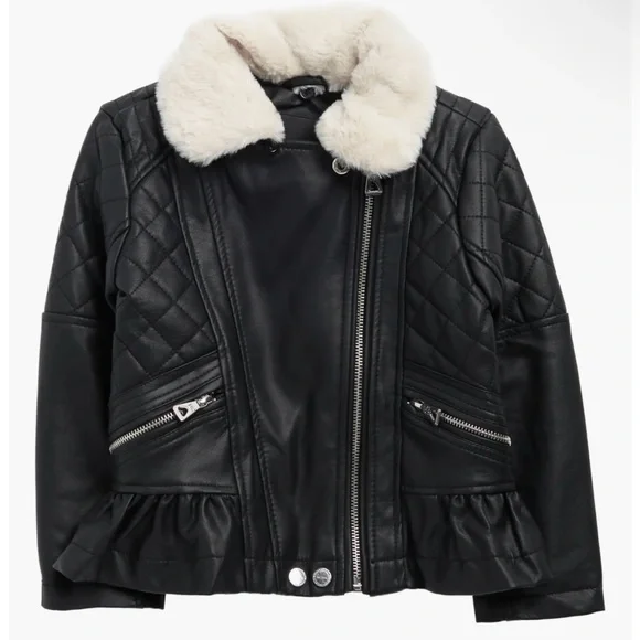 Urban Republic Jackets Coats Kids Peplum Faux Leather Moto